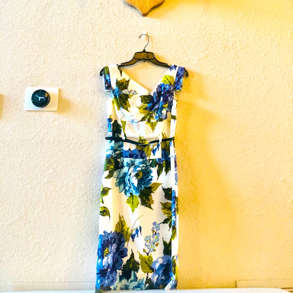 Adriana Papell sheath dress with belt